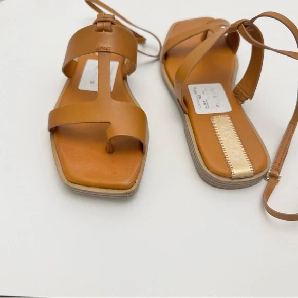 Franco Sardo Maren Ankle Strap Sandals Brown Size 8 - Picture 3 of 4